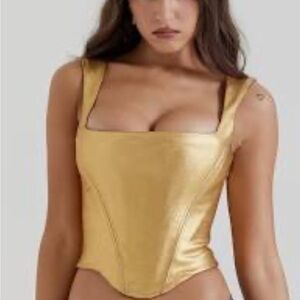 House of CB Gold Corset Top